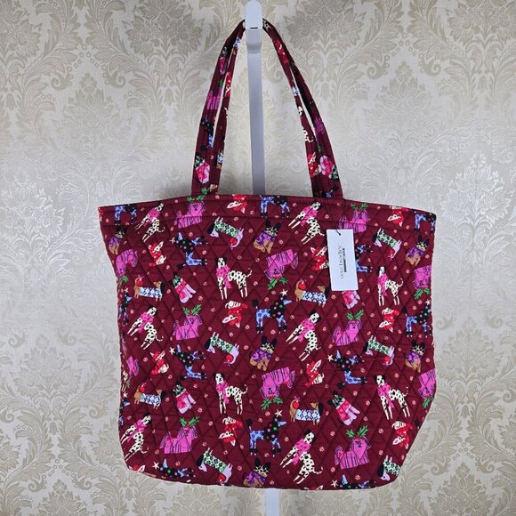 Vera Bradley Christmas  dog  Patterned Tote - Picture 1 of 13
